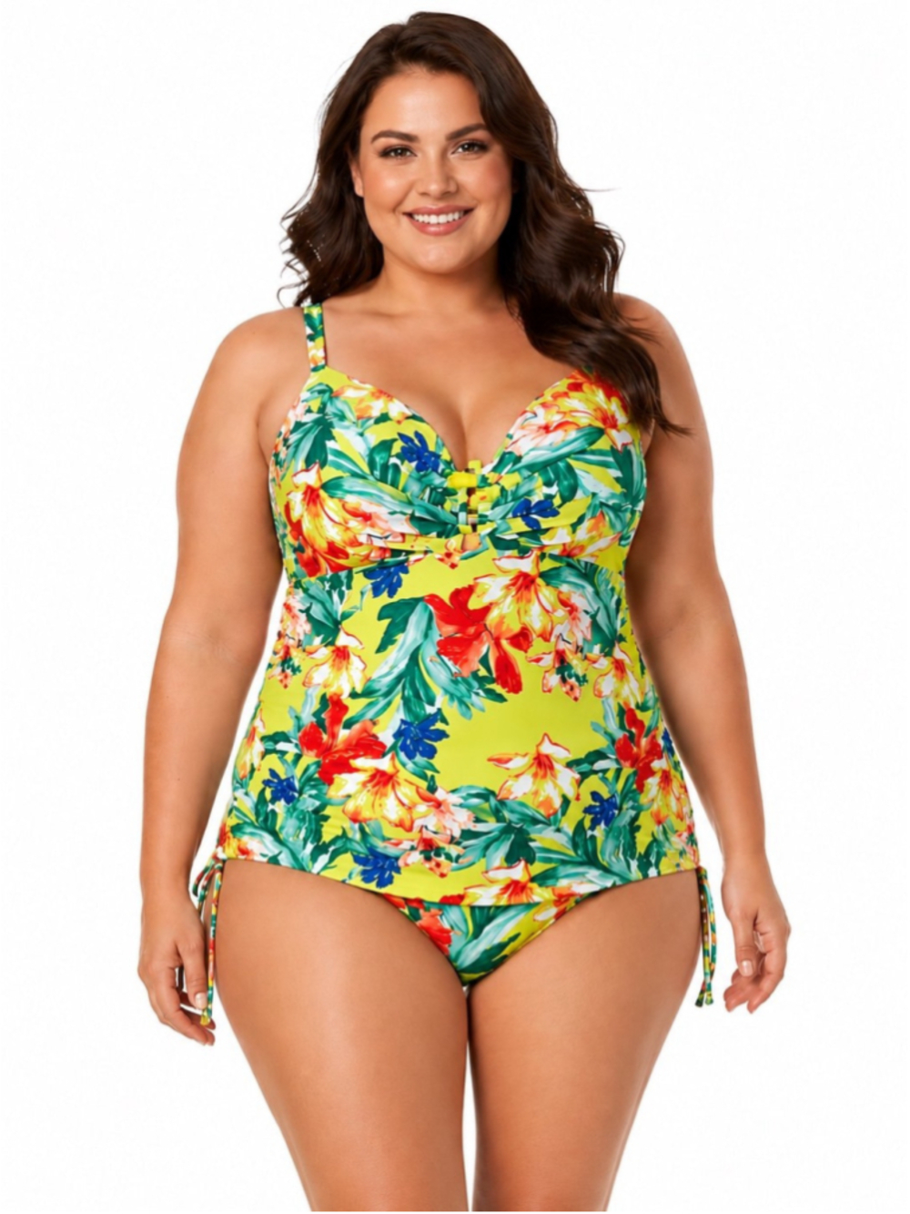 NWT Lane Bryant Cacique Tropical Floral 2 Piece Swimsuit Set